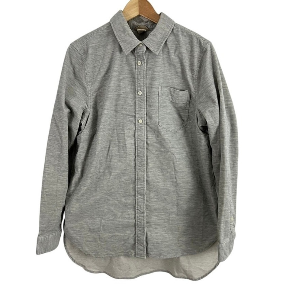 Duluth Trading Co. Women's Corduroy Button Front Shirt Long Shirt Size Large